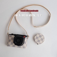 LEICA LEICA LEICA Q3 43 apo/Q1/Q2/Q3 Checkerboard Leather Case Protective Case Base Camera Bag Strap