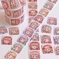 500 pcs DodoGirl/ Roll Sticker Packaging Seal Sticker Label Sticker Waterproof Sticker