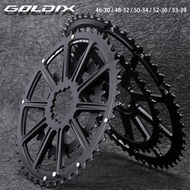 GOLDIX Bicycle Chainring 50-34T/52-36T/53-39T Double Plate CNC Sprocket GXP Standard Chainring