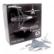 AMER 1/100 American F16C Fighter F-16 Finished Product Simulation Alloy Airplane Model Static Collec