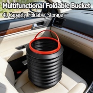 Foldable Car Container Car Dustbin 4L Water Bucket Multifunctional Storage Bucket Car Mini Bucket