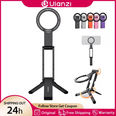 Ulanzi MA60 Foldable Magsafe Phone Tripod for iPhone Mobile Phone Dual-Side Magnetic Adjustable Phon