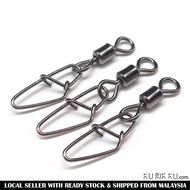 Spider King Rolling Swivels Insurance Lock Snap Swivels