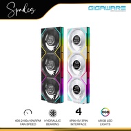 Jungle Leopard Interstellar V4 Building Block Fan 120mm Black White PC Fan Speed Digital Display / 3