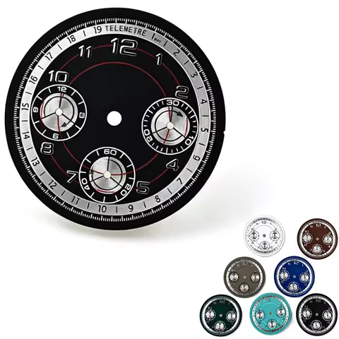 29.5mm Telemetre Scale Watch Dial Arabic Markers Racing Chronograph No logo For Seiko Daytona VK63 Q