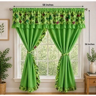 biyak curtain for window 56 inches by 58 inches non ring curtain suksukan