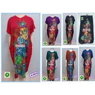 Sfs A1-A6 Muslimah Baju Kelawar Kaftan Batik Terengganu Platinum Short Sleeve Sleepwear Nightdress
