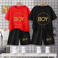 BH414+F414b 2-Piece Children's Set T-Shirt + Shorts.can Be Worn By Both Boys And Girls.comfortable E