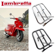 Lambretta G350 Modifed Stainless Steel Flat Rear Cargo Rack Luggage Rack Short Tail Bracket Armrest 