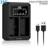 JJC LP-E6 LP-E6N Battery Charger for Canon EOS R6 V R6 III R6 II R R5 II R6 R7 II 90D 80D 6D Mark II
