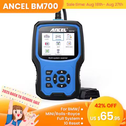 ANCEL BM700 OBD2 Car Code Reader Full System Auto Scanner Oil Battery TPMS Reset Diagnostic Tool for