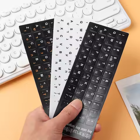 Hebrew Letter Keyboard Stickers Alphabet Layout Laptop Keyboard Covers Water-proof Wear-resistant De