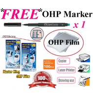 Multi Purpose OHP Transparency Film A4 100 Micron (100pcs/pack)*Free 1 OHP Marker*