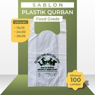 Custom Eid al-Adha Plastic Qurban/ 1 - 3 Kg Size 15X25 24x30 28x36 1-3 Kg Plastic Bag