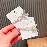 【B.two.】Rhinestone Bangs Clip Sweet Butterfly Hair Clip Girl Hair Accessories B2