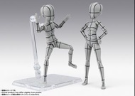 全新 日版 [2 個 1 SET] S.H.Figuarts Body-chan + Body-kun -Ken Sugimori- Edition -Wireframe- (Gray Color V