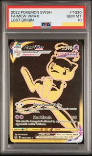 [PSA10] 2022 POKEMON SWORD & SHIELD LOST ORIGIN TG30 FULL ART 夢夢 MEW VMAX 夢幻 美版 ENG 寶可夢 卡牌 PTCG 初代15