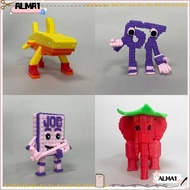 ALMA Miniature Craft Decoration, Horror Game Theme Imaginative  Printed Figure,  67 Brainrot Figure 