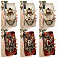 Asus ZenFone Max Pro M2 Cover Case Luxury Crown A-Z Letters 2D Flat Pattern Soft Phone Case ZB631KL