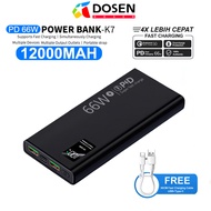 DOSEN 100% Original Brand High Quality 66W Super fast charging 200000mah power bank 50000mah 30000MA
