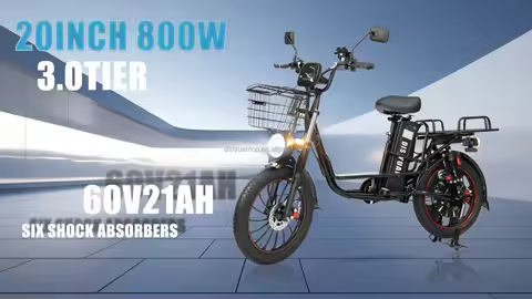 Clark is hot selling DISIY 800W Electric Bicycle 20"x 2.5 Vacuum Tire 48v 60V 15AH 20AH Lithium Batt