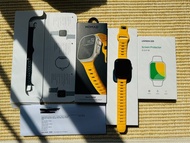 iPhone iwatch Apple Watch Series 9 45mm 午夜暗色 GPS + 流動網絡 連原裝 限定版 NOMAD 黃色運動錶帶