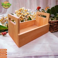 Multipurpose storage box Carrier 41x20x20cm multi-purpose wooden basket - 20 x 15 cm