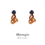 S925 Navy Blue Sen Smudge Chain Earring • Dangle Earring • Statement Earring