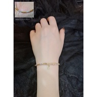 925 Silver Bangle With Gold Plated