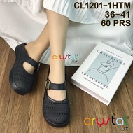 Women's Anti-Slip Rubber Jelly Sandals with Center Straps and Trendy Model CL 1201 (36/41) Korean St