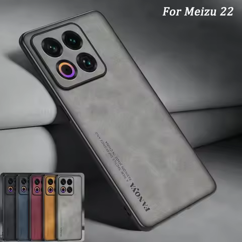 Shell For Meizu 22 Lucky 08 Sheepskin Leather Phone Case For Meizu 21 Note 16 Pro 18X 18 20 Pro Soft