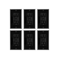 20 p Gfci tlet With Decorative Plates 6 Pack 20A125V 520R Black Ta