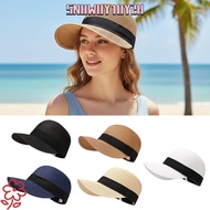 SNOWOY1OY2H Straw Hats, Woven Straw Sunscreen Baseball Cap,  Breathable Casual Style Sun Caps Outdoo