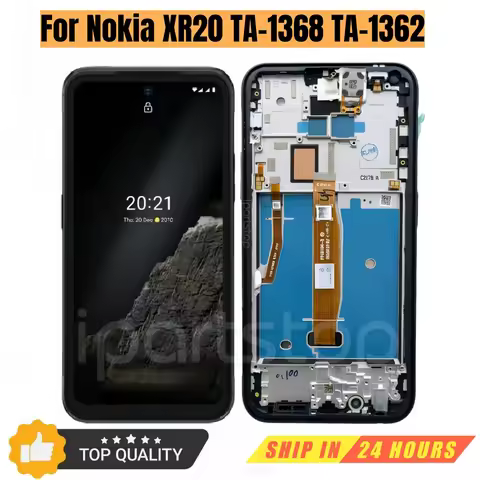 iParts Replacement New Display for Nokia XR20 TA-1368 TA-1362 LCD Touch Screen Digitizer with Frame 