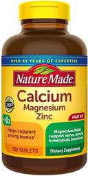 萊萃美鈣鎂鋅綜合錠 300錠 +維他命D3 Nature Made Calcium Magnesium Zinc