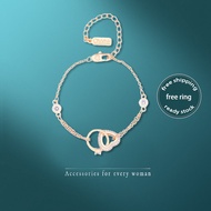 CHOMEL Singapore Bracelet for women 18K Gold Plated gelang tangan chain cute diamond simple Jewelry