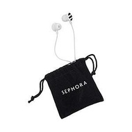 SEPHORA Earbudsブラック&amp;ホワイト限定版2013、新しい再利用可能なベルベットポーチ