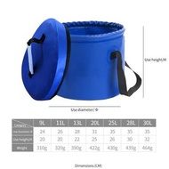 11公升26公分500D PVC折疊水桶多功能便攜式折疊水桶水容器洗手盆  lfmckp 11 Litre 26cm 500D PVC  Collapsible Bucket Multifunctio