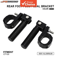 Motorcycle Rear Foot Pegs CT125 Pedal Bracket Rest Footpeg CNC for CT125 Trail 125 Hunter Cub Black