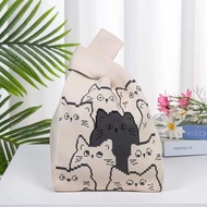 Women's Knitted Tote Bag, Work Bag, Aesthetic Tote Bag, College Import, Korean Style, Girls