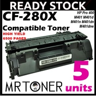 5x CF280X 80x Laserjet Pro Compatible 400 M401 M401d M401dn M401n M425dw M425dn