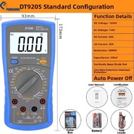[PENGGONG] มัลติมิเตอร์แบบดิจิทัล DT9205ต่อเนื่อง Buzzer Diode HFE และเครื่องวัดอุณหภูมิ