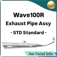 ( STD Standard ) Muffler Exhaust Pipe Assy Wave100R Wave 100R Wave100 R Wave100-R Wave-100R Ekzos Ex