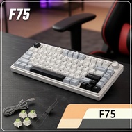 AULA F75 81-Key Gasket 75% Layout Keyboard, Tri-Mode Wireless, Full-Key Hotswap, RGB Backlight & Mul