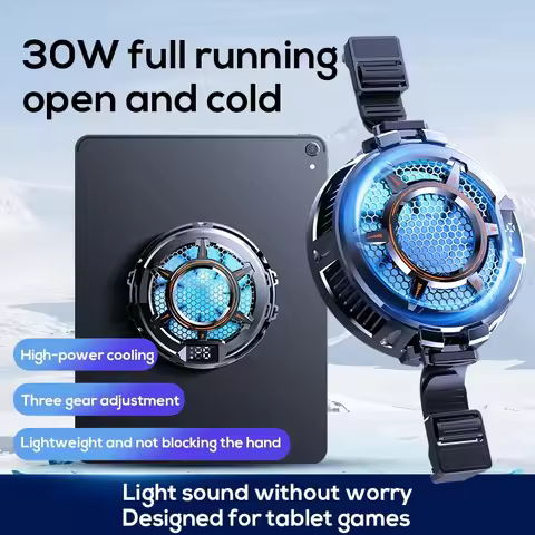 New Temperature Display Magnetic Tablet Cooler 30W Cooling Radiator For iPad Cooling Pad Portable La