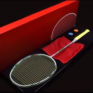 LLLSSS 4U Smash Type Badminton Racket Carbon Fiber 32 Pounds Offensive Single Shot for Adults