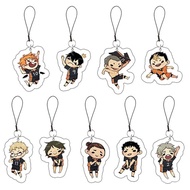 Haikyuu anime manga keychains, mobile phone necklaces, Haikyuu acrylic keychains, jewelry accessorie