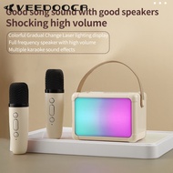 VEEDOOCA H2 Karaoke Machine With Microphones Cool RGB Lighting Portable Speaker Studio Speaker AUX TF Card Player For Party Meeting