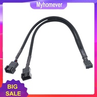 4 Pin Y Splitter Cable 4 Pin PWM Female to 3/4 Pin CPU PC Case Fan Adapter Cable