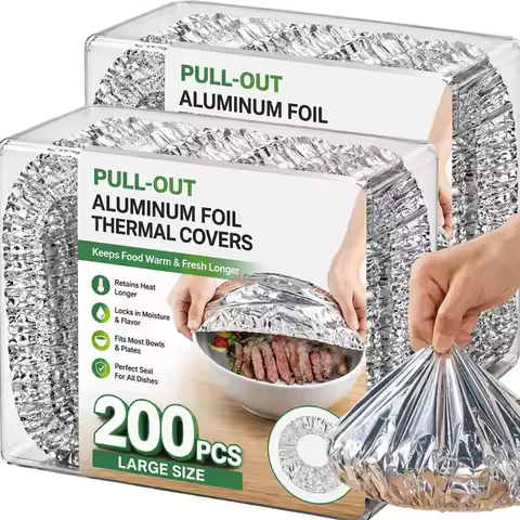 Aluminum Foil Insulation Covers Disposable Food Cover Foil Film Fresh-keep Saran Warp Fruit Storage 